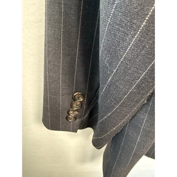Lauren Ralph Lauren Navy Pinstripe Jacket Size 42L, 100% Wool - Picture 4 of 7